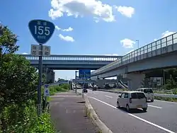 国道155号豊田南バイパス（花園町、2012年（平成24年）7月）