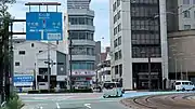 起点の西堀端交差点愛媛県松山市大手町1丁目