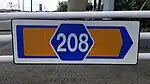 愛知県道208号標識（西原町内）