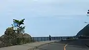 福井県南条郡南越前町越前海岸沿いを走る