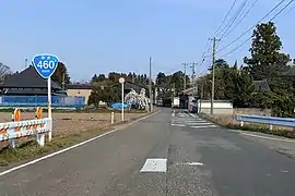 バイパス未整備の峰岡付近（2020年4月）