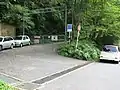 県道70号線塩水橋近くの本谷林道・塩水林道入口ゲート