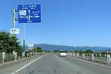 東行本線上のIC案内標識（2020年5月）
