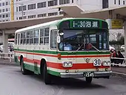 電動大型方向幕に改装された730車（廃車済）。この様に永らく730車が現役だった（2003年）。