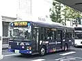 川崎病院線用のEVバス(1H514号車)いすゞ・エルガミオSDG-LR290J1改、2015年式
