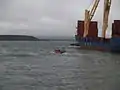 プール海岸のRNLIのパトロール