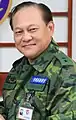 迷彩服姿の陸軍中将（季連成（中国語版）、2016年1月29日）
