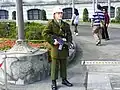 外套を着用した憲兵（2010年1月1日）
