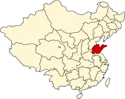 山東省の位置