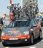 チーム・レディオシャックのチームカー（2010年7月）