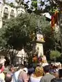 バルセロナ包囲の際にカタルーニャ軍を率いたカザノバの銅像