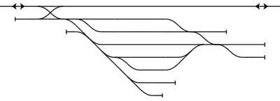 東横瀬駅 構内配線略図(1993年)