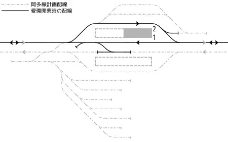 四郷駅 構内配線略図