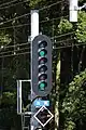 6灯式の高速進行現示（京成成田スカイアクセス線）