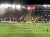 試合中のスタジアム