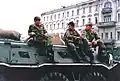 8月クーデターにてTTsKO着用の地上軍兵士（1991年8月）