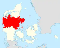中央ユラン地域の位置