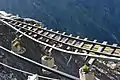 道床流失の区間