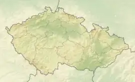 プラハの位置(チェコ共和国内)