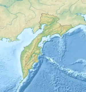 シベルチ山の位置（カムチャツカ地方内）