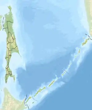 指臼岳の位置(サハリン州内)