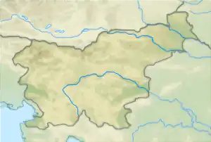 トリグラウ国立公園の位置(スロベニア内)