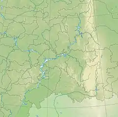 カザンの位置(沿ヴォルガ連邦管区内)