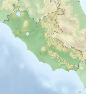 ネミ湖の位置（ラツィオ州内）
