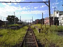焼鮒駅の跡地。ときめき駅側を望む。(2007年9月23日)