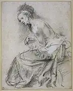 スザンナに関する素描 1647年頃 ベルリン国立版画素描館（英語版）所蔵