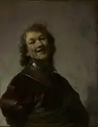 『笑う自画像』1628年頃 J・ポール・ゲティ美術館所蔵