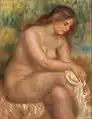 『足を拭く浴女』1910年頃。油彩、キャンバス、84 × 65 cm。サンパウロ美術館。