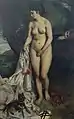 『浴女とグリフォンテリア』1870年。油彩、キャンバス、184 × 115 cm。サンパウロ美術館。1870年サロン入選。