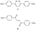 ジオキシン (1) とジオン (2)
