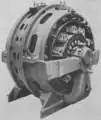 Ge4/6 355号機の主電動機、直径約1400 mm、1915年