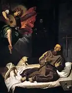 "Visión de San Francisco del ángel músico"(c.1620)プラド美術館 蔵