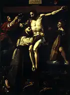 "Abrazo de San Francisco al crucificado" (1620)バレンシア美術館 蔵