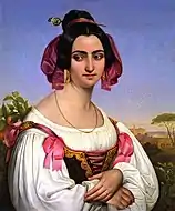 Fortunata Segatori -ローマ出身の絵のモデル(1834)