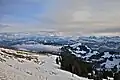 リギ・クルムから見た中央スイスのアルプス