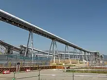 復興事業(地盤かさ上げ)のための巨大ベルトコンベア(2015年)