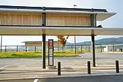 交通広場に設けられたBRTのりば（2022年10月）
