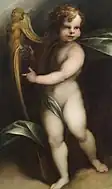 リラを弾く幼児像(Putto)