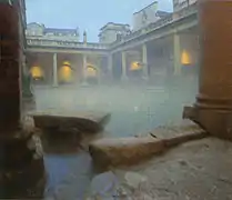 大浴場から上る湯気