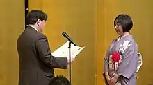 2018年3月13日、芸術選奨贈呈にて(右)