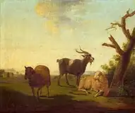 羊とヤギのいる牧草地　ワルシャワ国立美術館