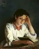 「本を読む少女」