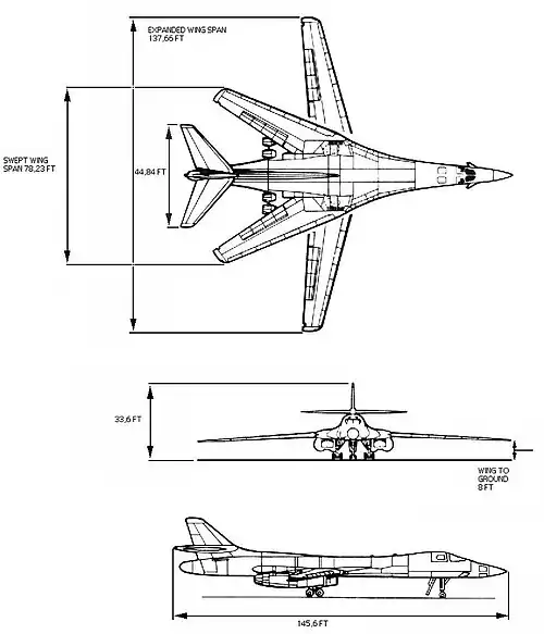 B-1B 三面図