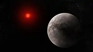 TRAPPIST-1bの想像図（2023年3月時点の観測データに基づいたもの）
