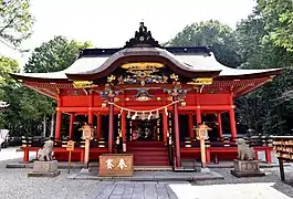 六所神社拝殿（2018年（平成30年）3月）