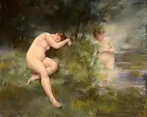 水浴びする女性たち (c.1900)
